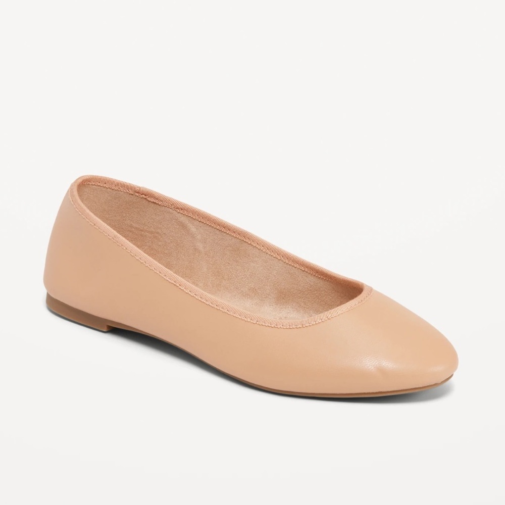 NWOT Faux-Leather Ballet Flats For Women